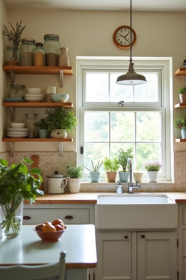 open shelving adds charm