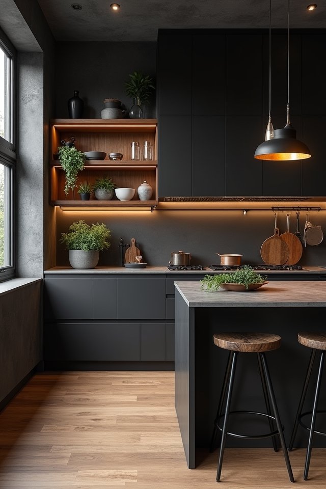 open shelving adds personality