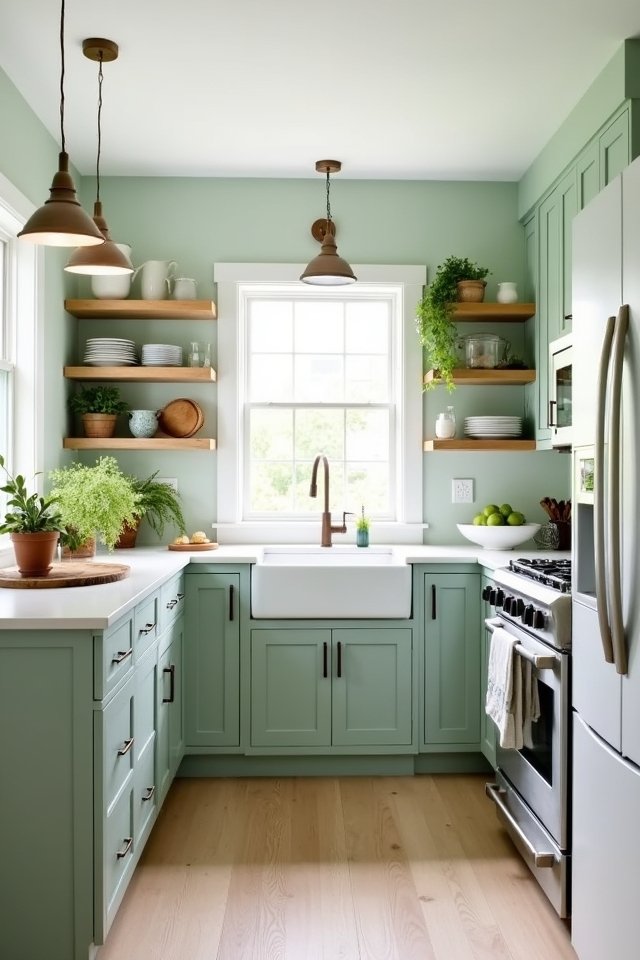 open shelving brightens kitchens