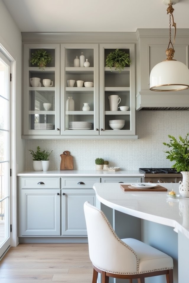 open shelving culinary showcase