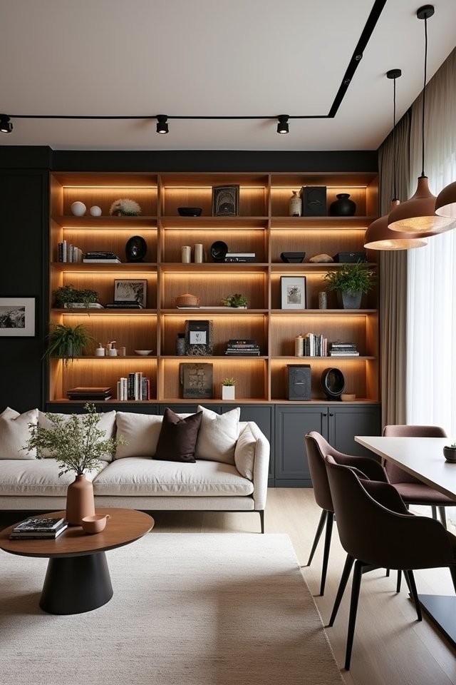 open shelving for connection