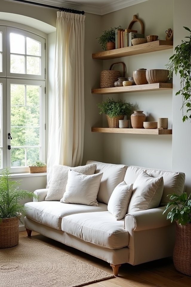 open shelving for decor
