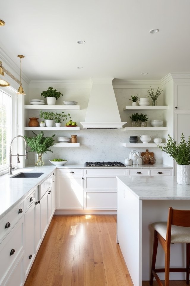 open shelving kitchen design
