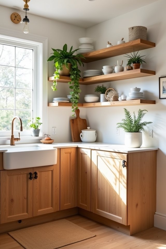 open shelving kitchen transformation