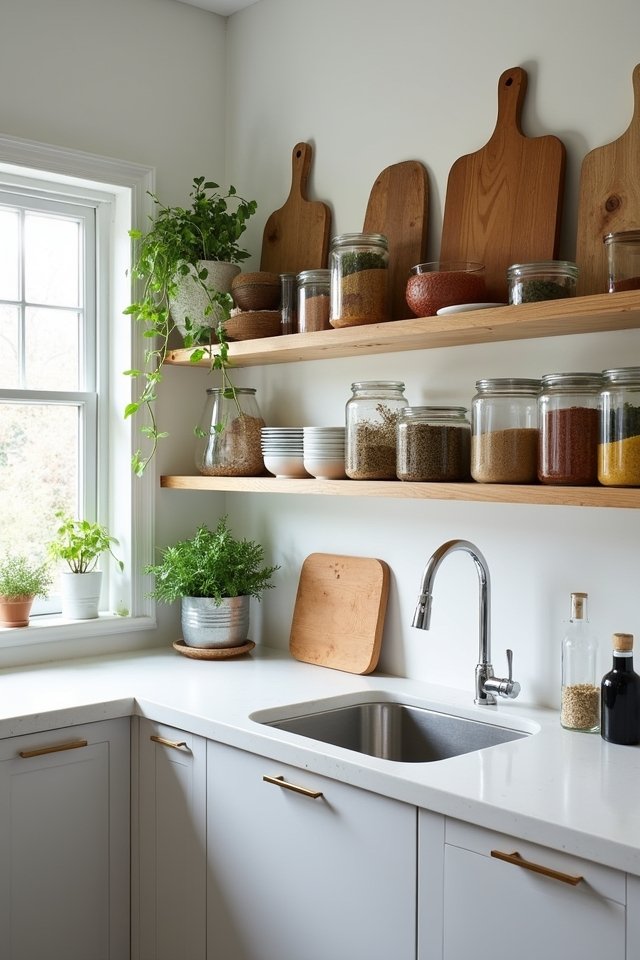 open shelving kitchen upgrade