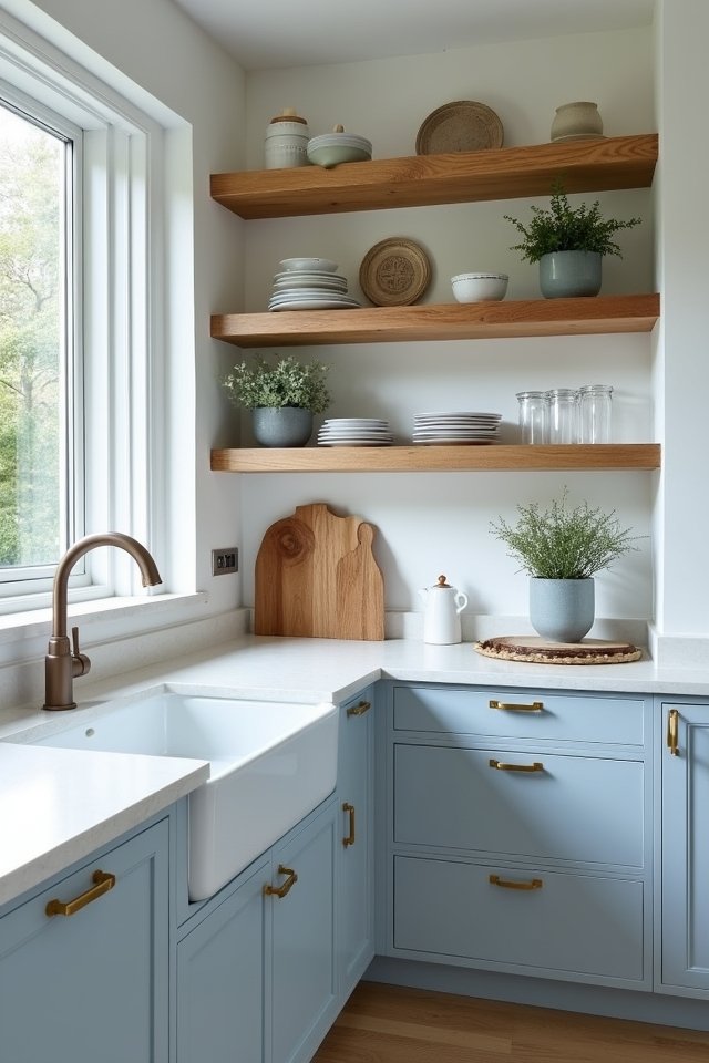open shelving style showcase