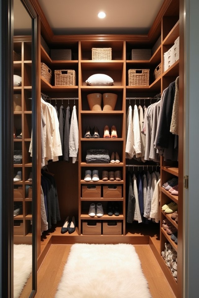 optimize closet with tall shelving
