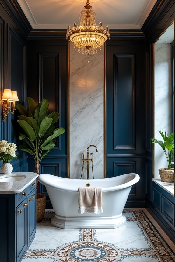 opulent bathroom material choices