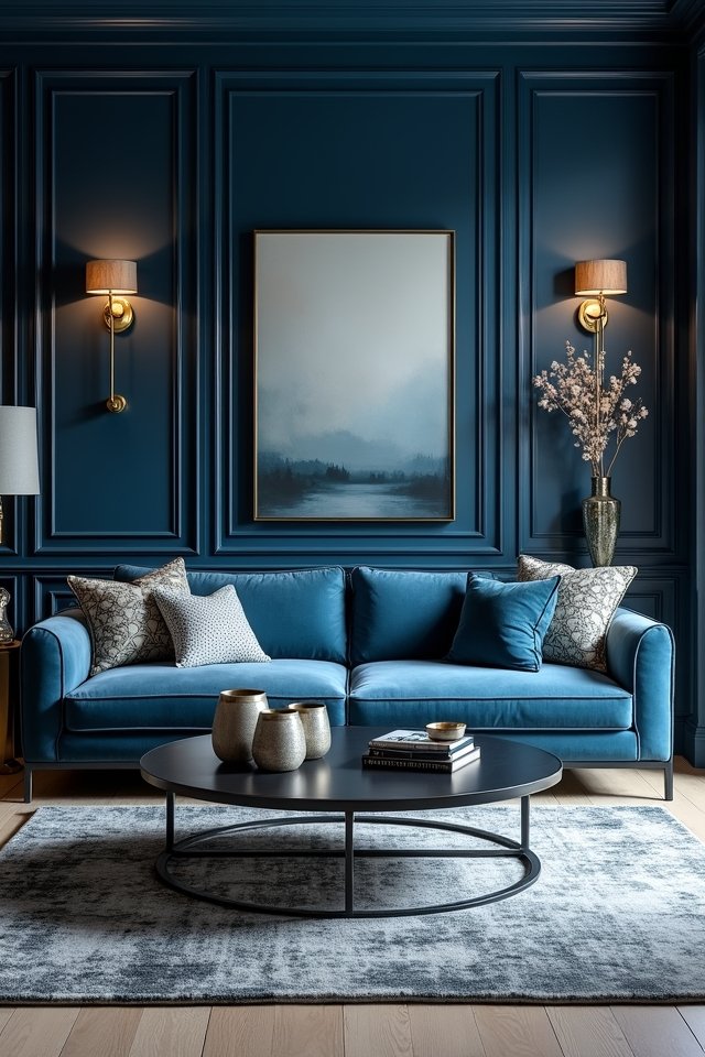 opulent deep blue decor