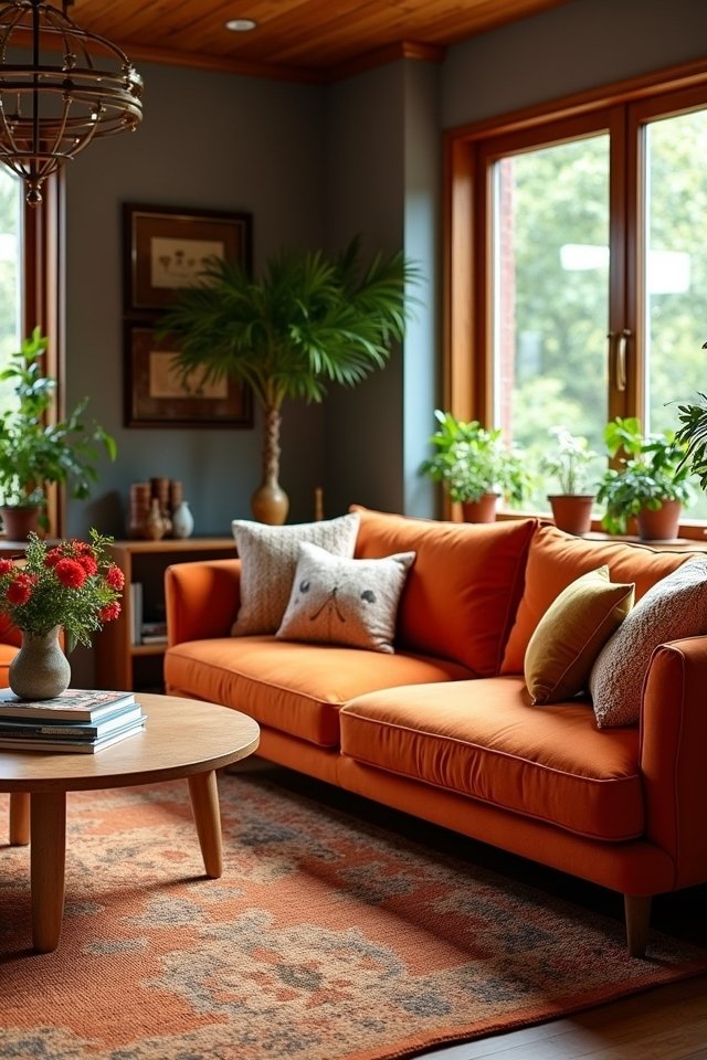 orange and warm wood