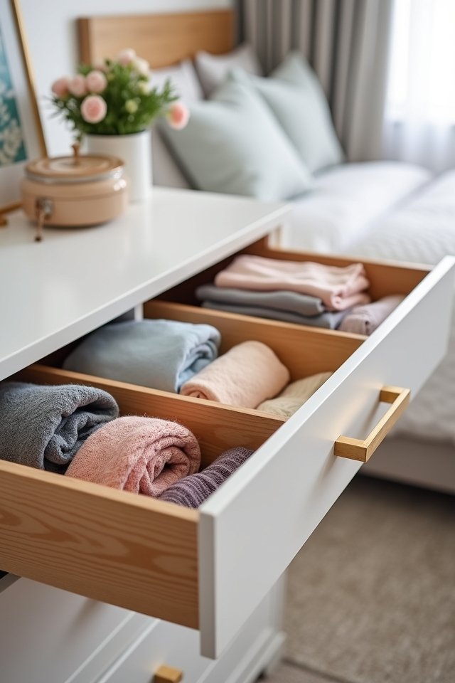 organize drawers with dividers