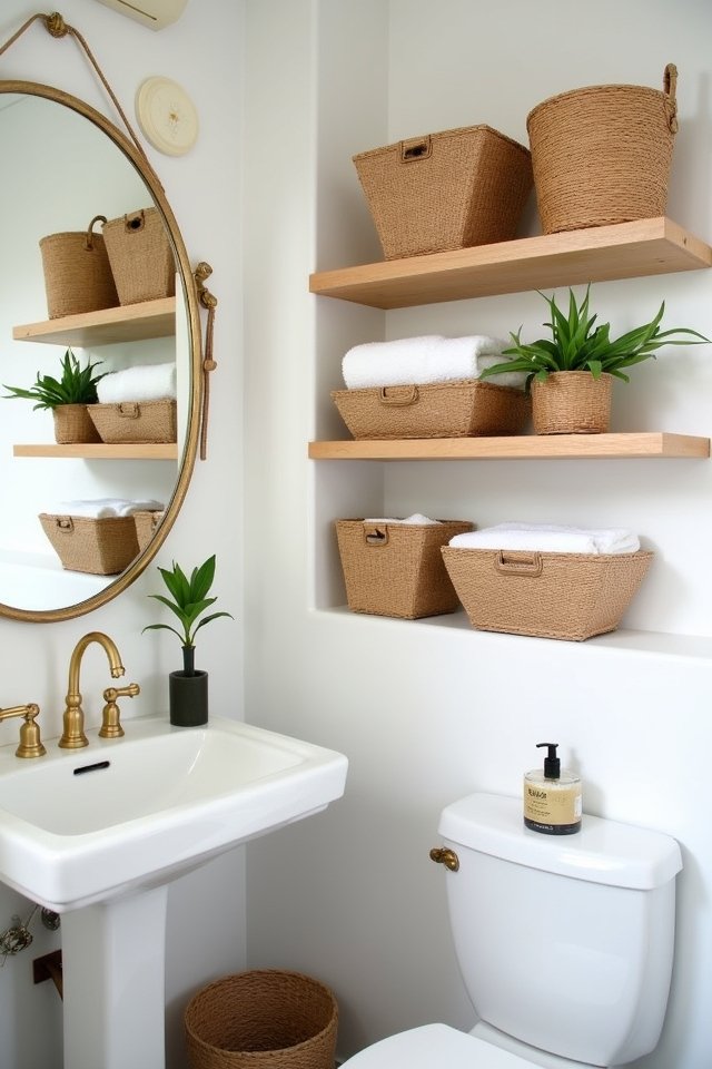 organized oasis with baskets