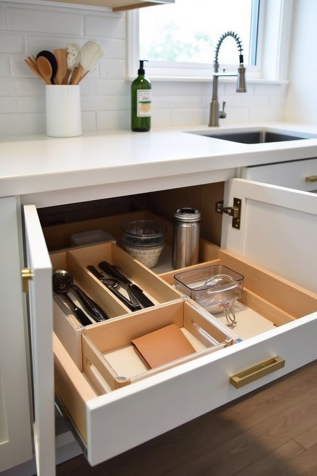 organized under sink storage solutions