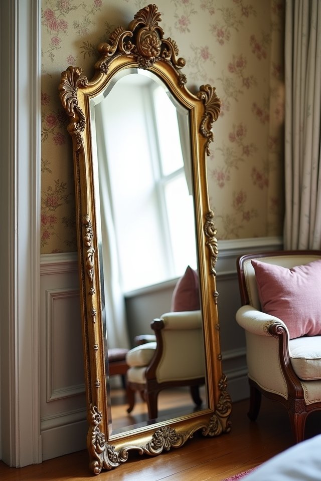 ornate vintage framed mirror