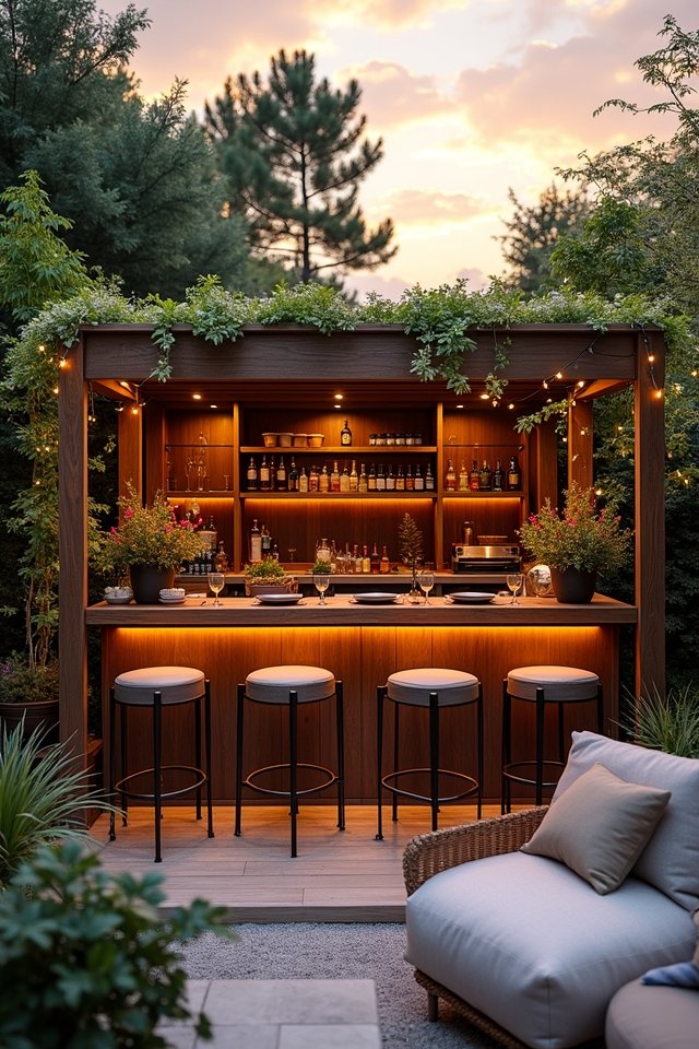 outdoor garden bar retreat