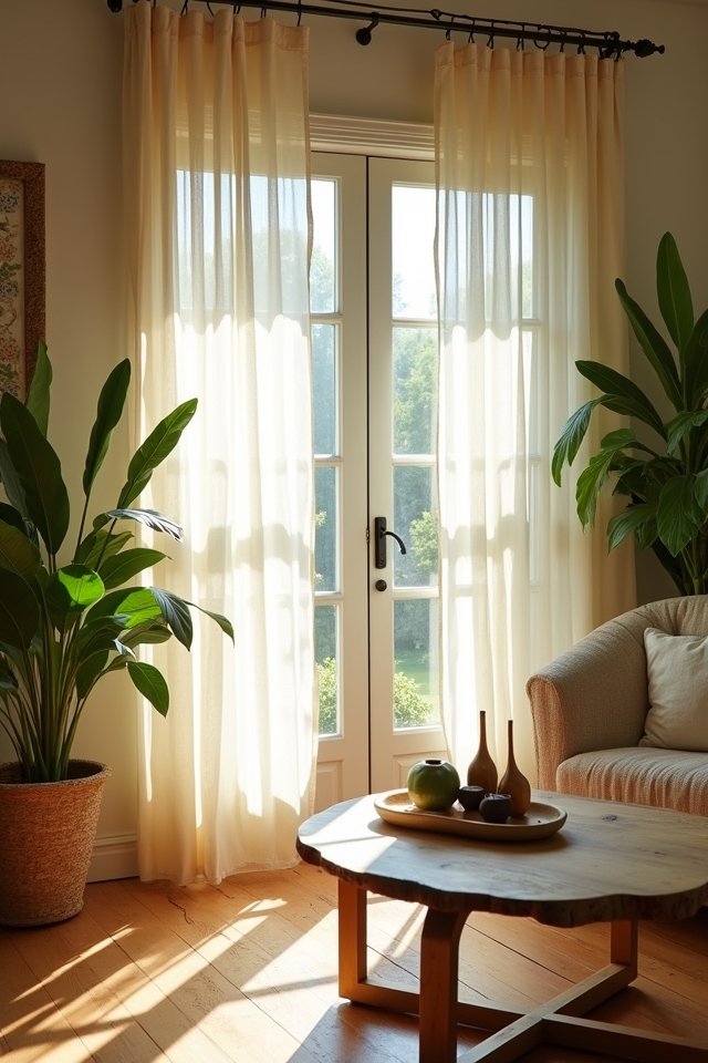 outdoor inspired sheer curtains