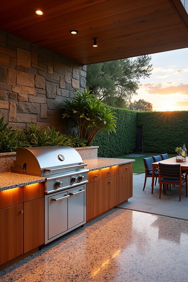 outdoor terrazzo kitchen aesthetics