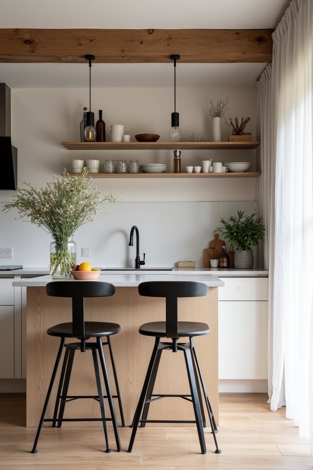 overhead storage with stools
