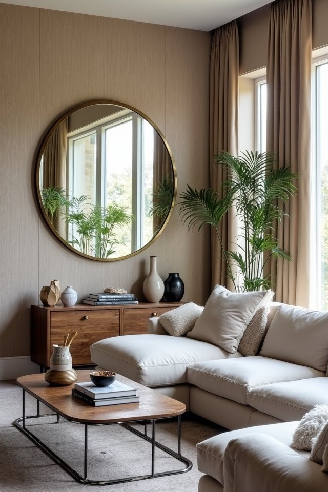 oversized mirrors create transformation