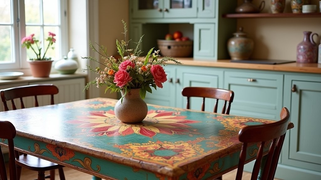 painted kitchen table ideas