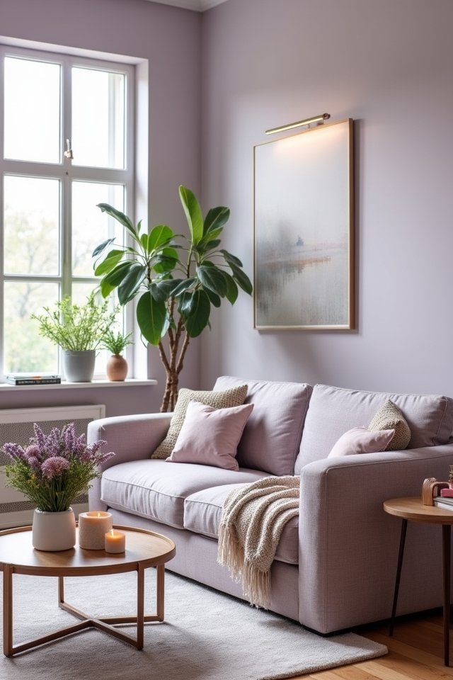 pale lavender for serenity