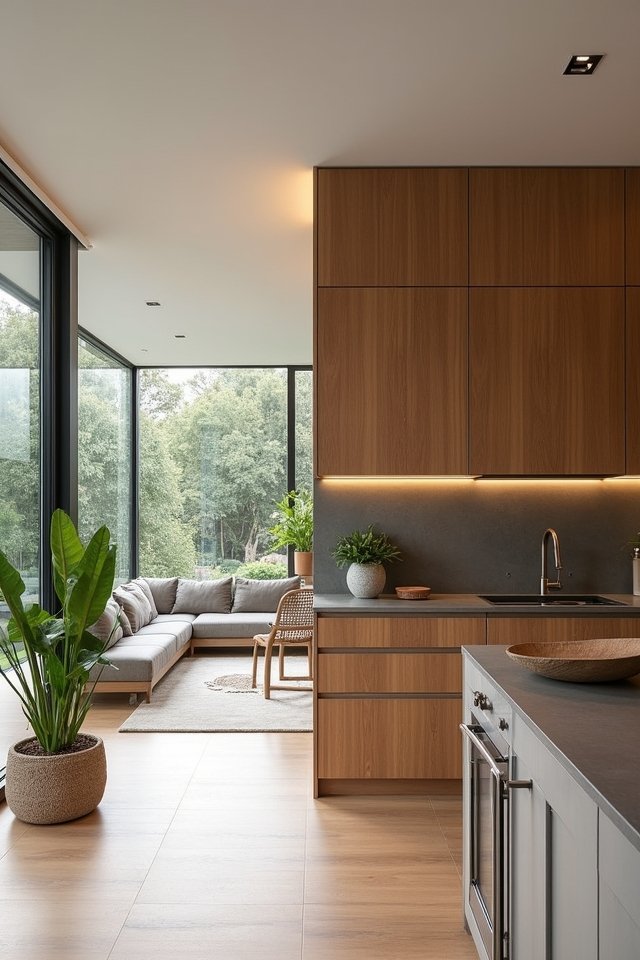 partial walls enhance kitchens