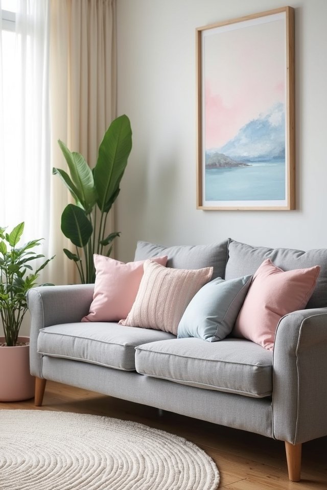 pastel accents for relaxation
