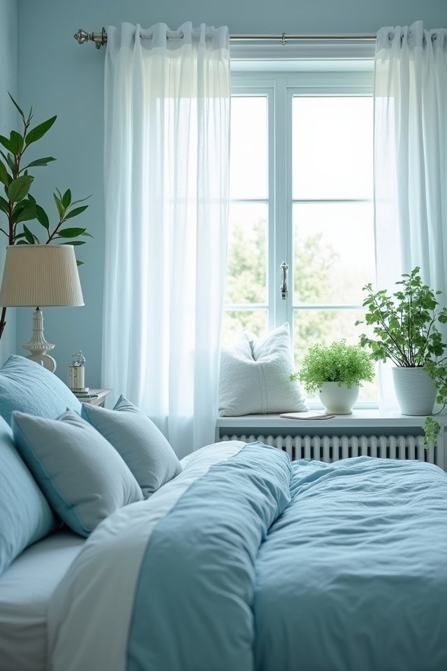 pastel blue bedroom oasis