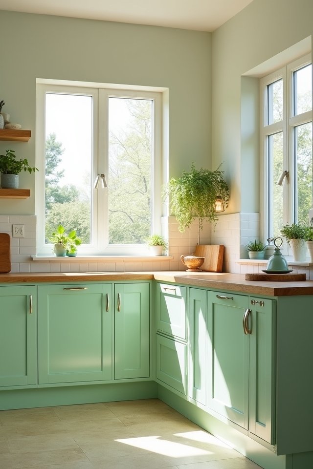 pastel green kitchen tranquility