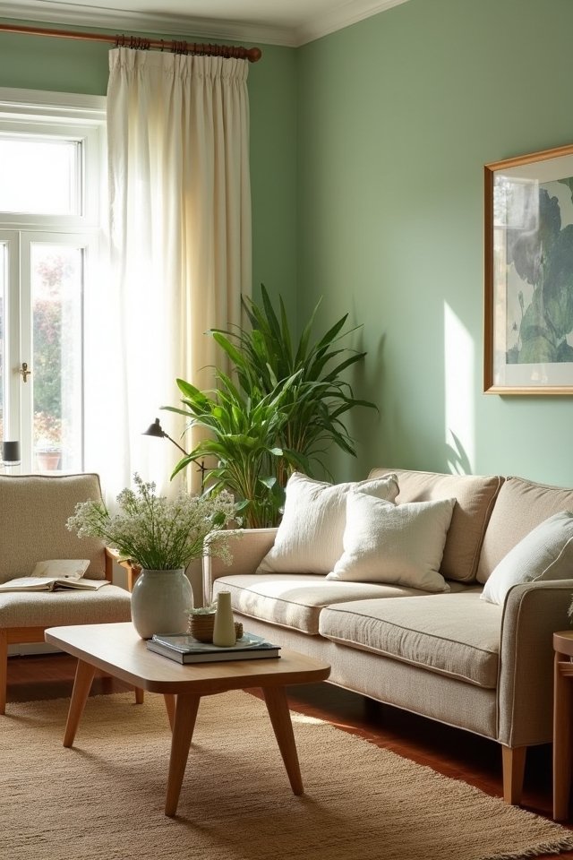 pastel green tranquil retreat