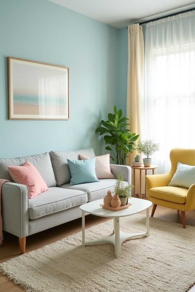 pastel paradise living room