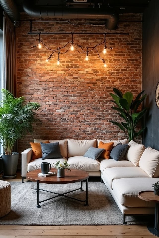 patterned brick feature wall