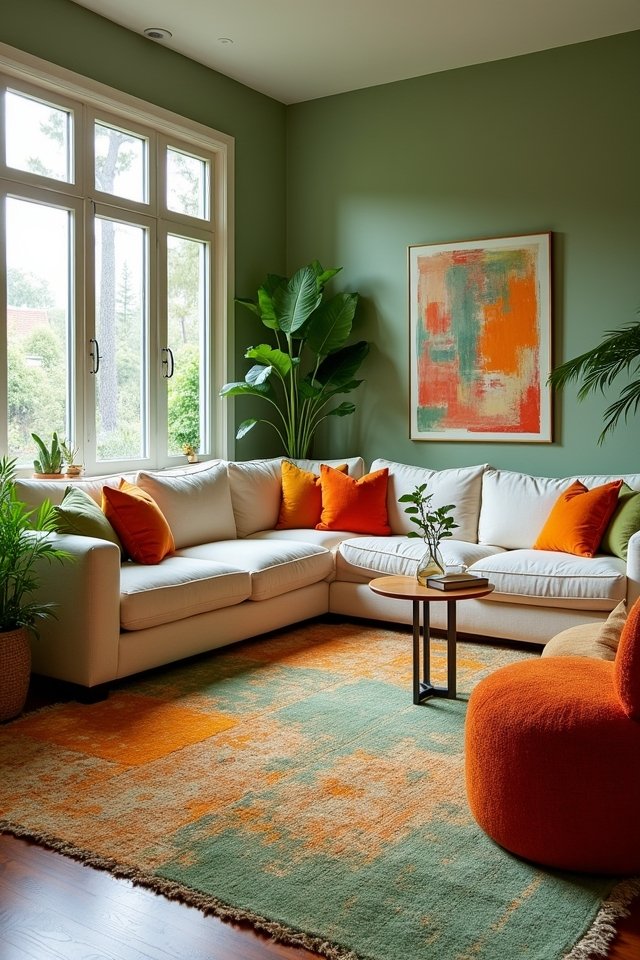 patterned rug color harmony