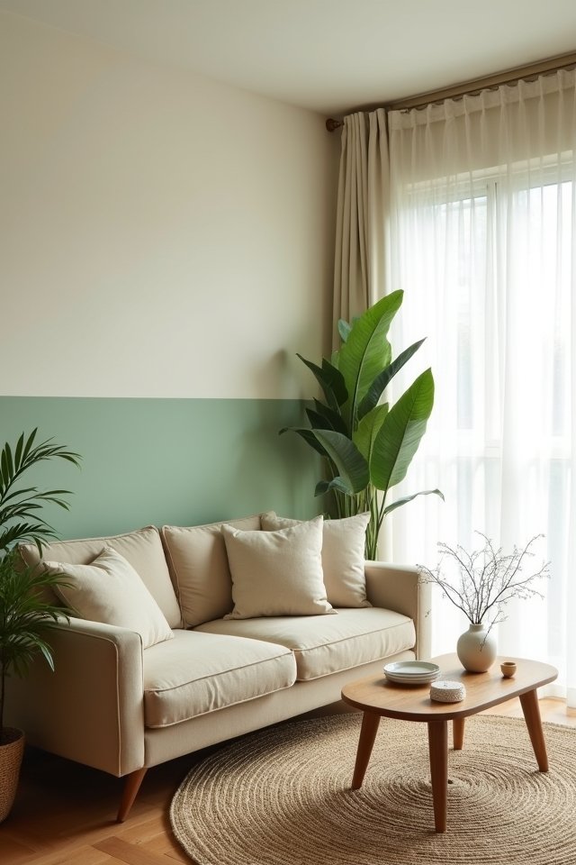 peaceful color block scheme