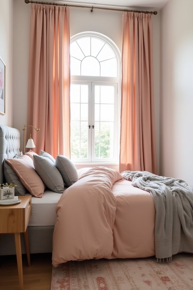 peach and light gray harmony