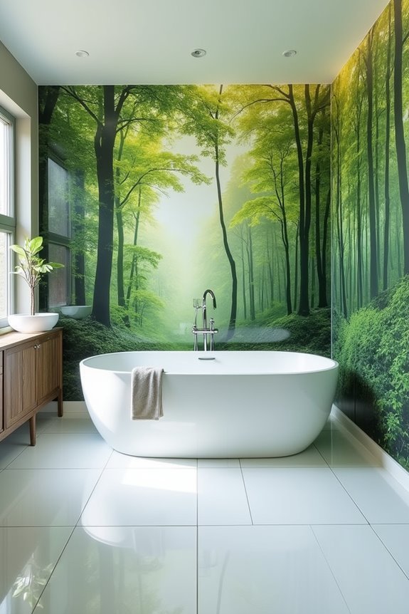 personalized bathroom art murals