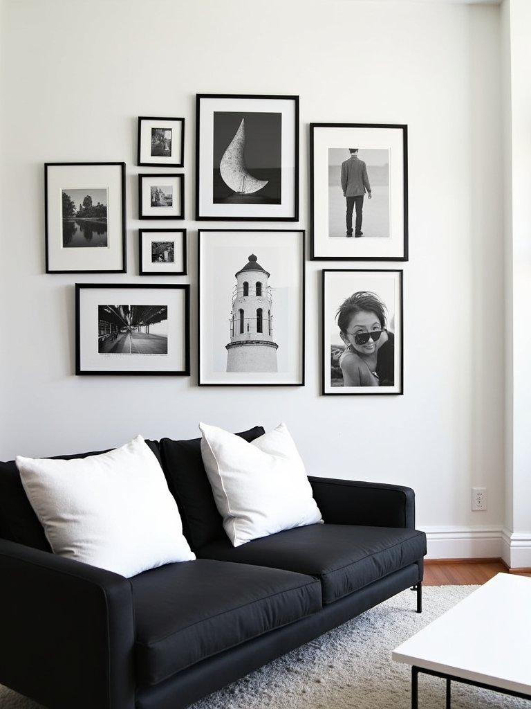 personalized black and white decor