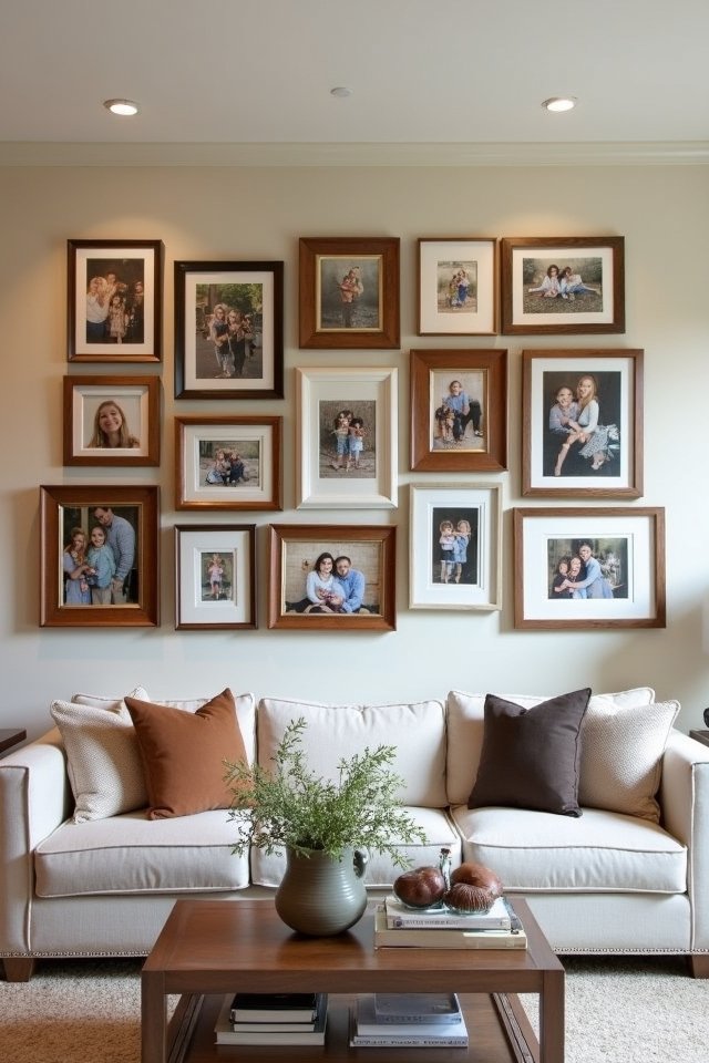 personalized family photo wall