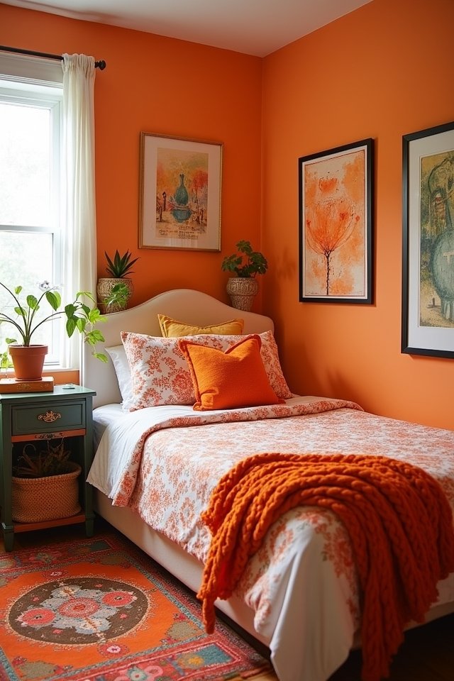 personalized vibrant orange decor