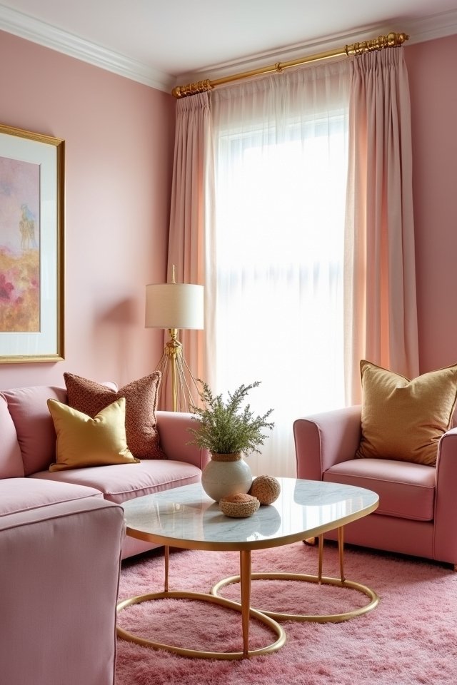 pink and gold elegance