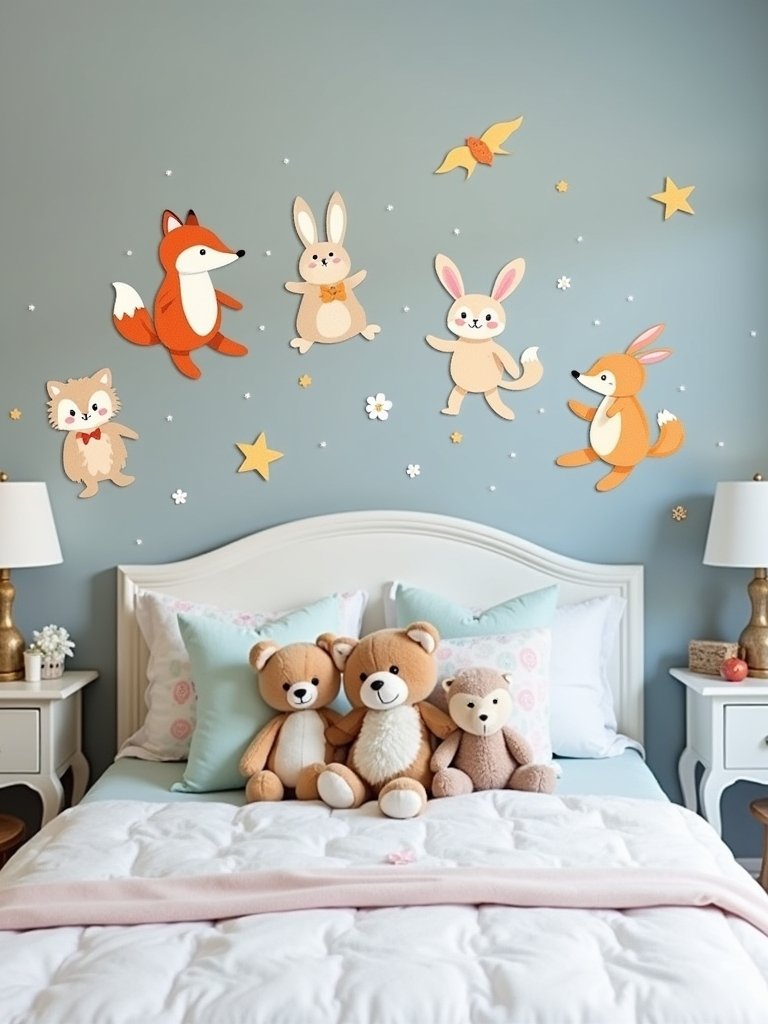 playful animal wall stickers