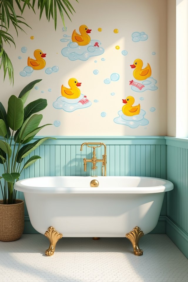 playful bath themed illustrations