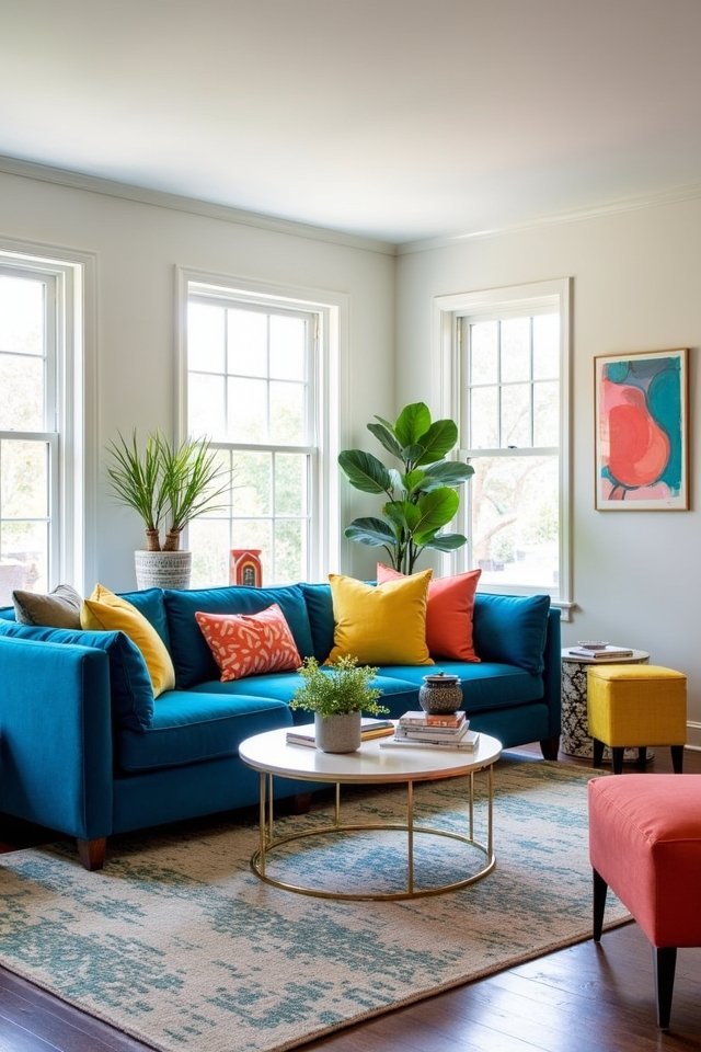playful colorful living room