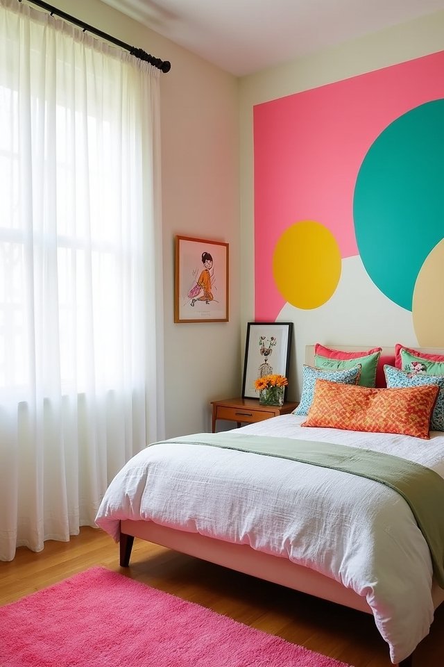 playful colorful wall art