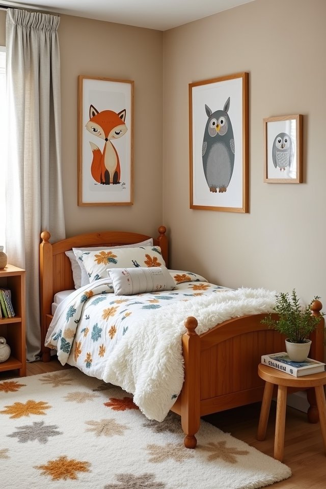 playful forest animal artwork