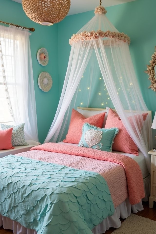 playful mermaid bedroom decor