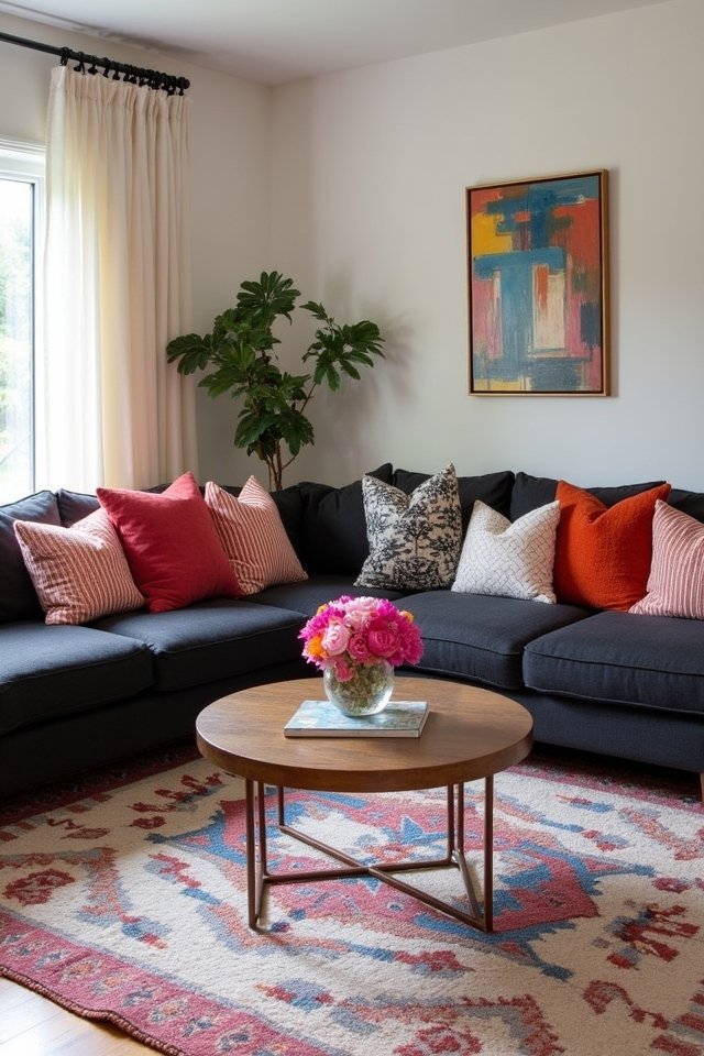 playful patterned living room