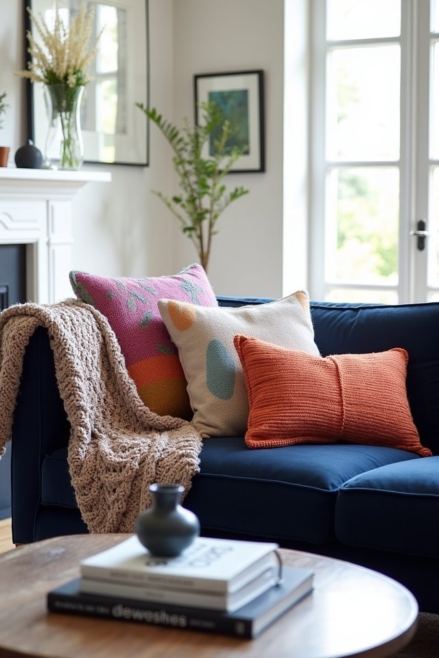playful patterned throw pillows