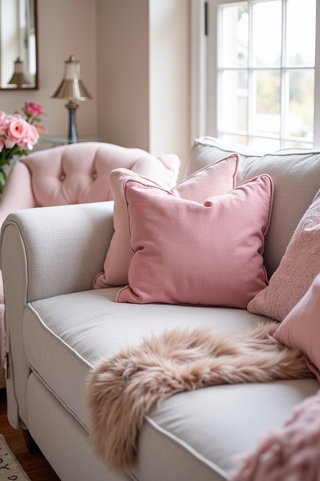 playful pink pillow charm