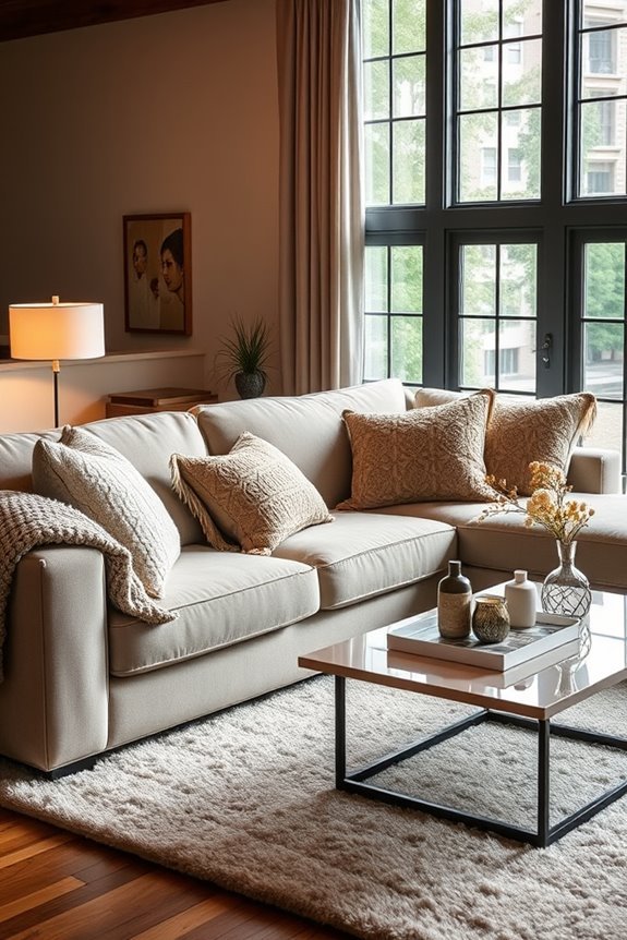 plush cozy living room